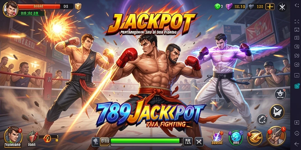 Tangkapan layar intense dari gameplay <strong>789JACKPOT</strong> yang menunjukkan aksi pertarungan.