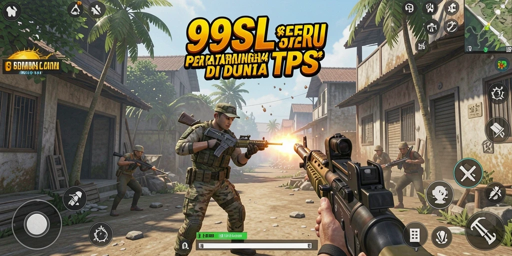 Tampilan gameplay seru 99SL dengan pertempuran TPS yang intens.