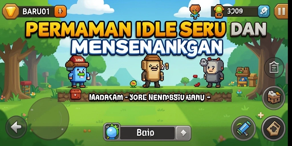 Tampilan gameplay seru BARU01 dengan mekanisme Idle yang menarik.