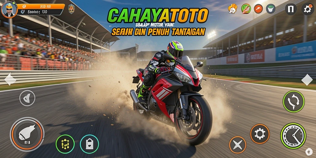 Gameplay seru CAHAYATOTO dalam balapan motor yang mendebarkan.
