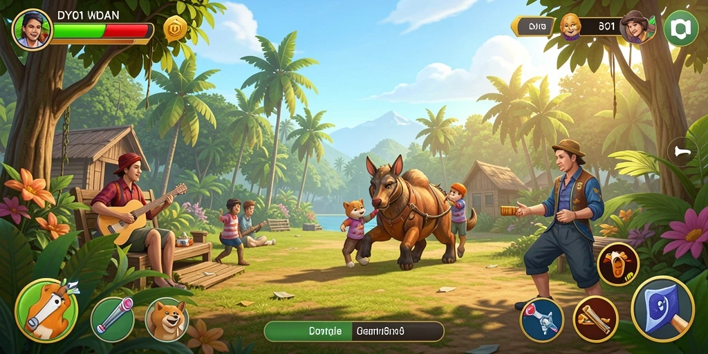 Tampilan gameplay DYO1 yang mengasyikkan dan penuh warna.