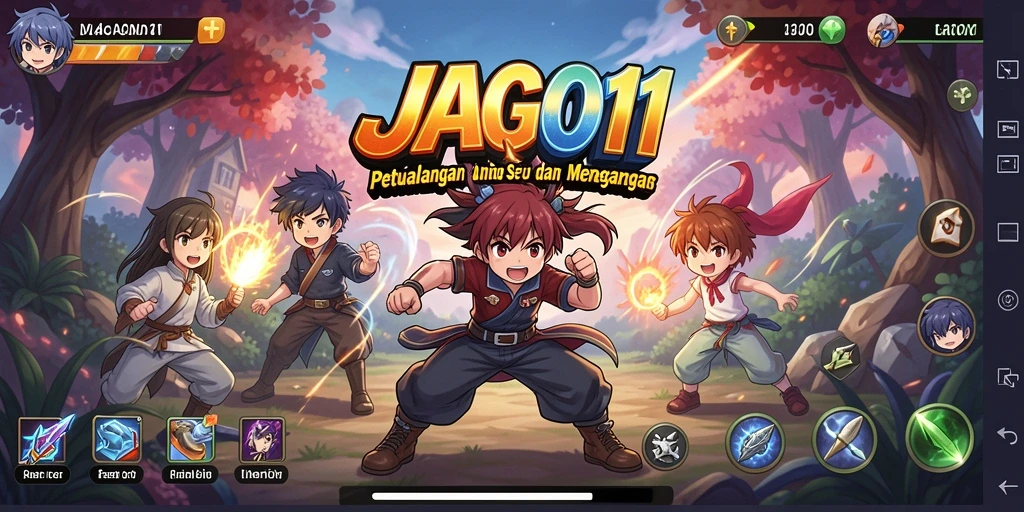 Tampilan gameplay JAGO11 yang penuh aksi dan visual menarik.