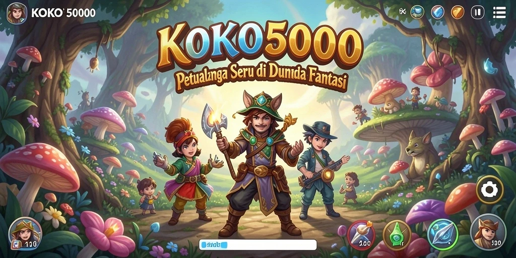 Screenshot menampilkan gameplay seru dalam KOKO5000 dengan karakter dan latar belakang yang menawan.