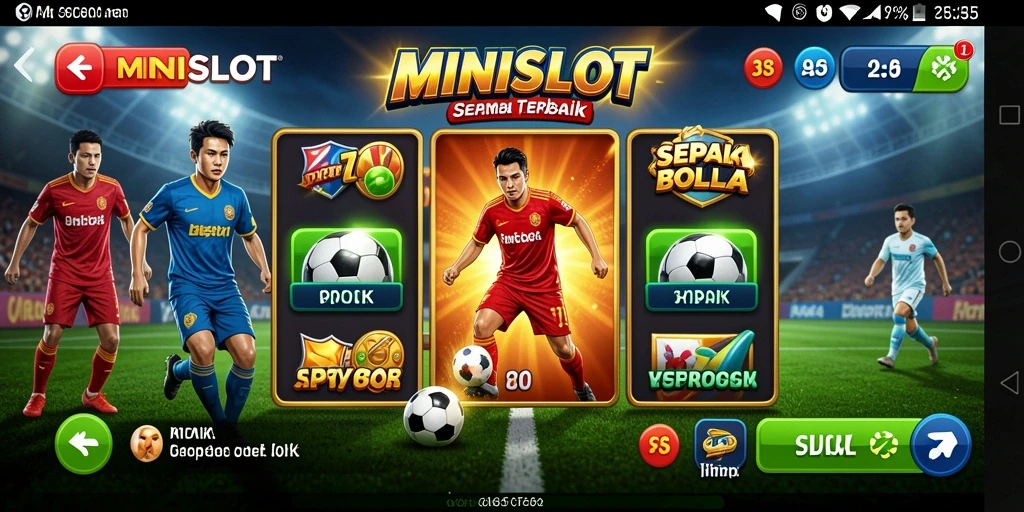 Gameplay seru MINISLOT dengan nuansa sepak bola yang kental.