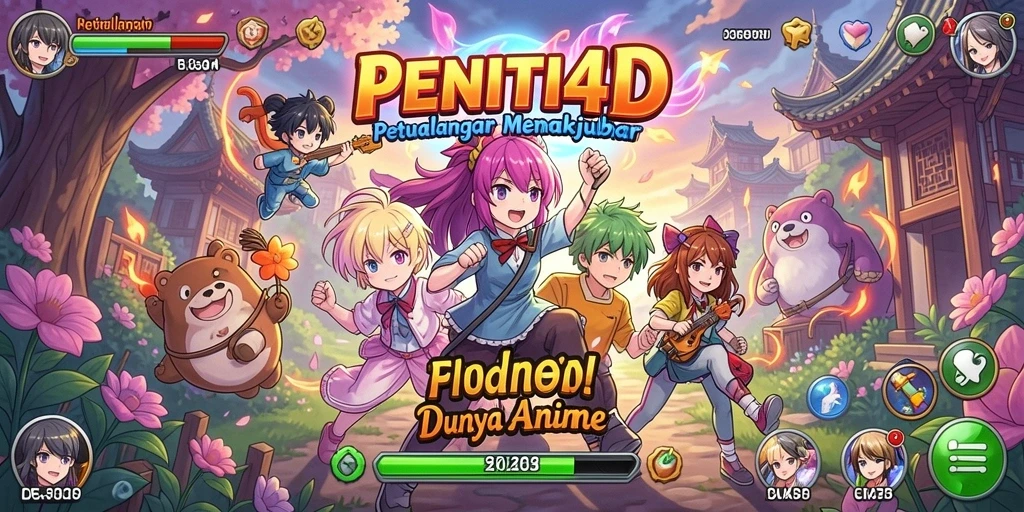Screenshot utama PENITI4D menampilkan aksi seru dalam petualangan anime.