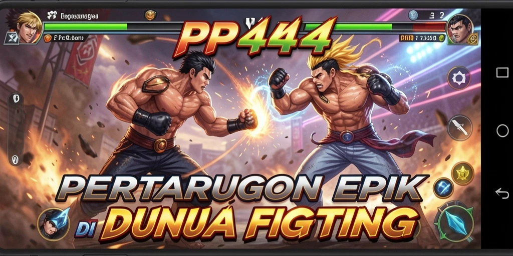 Tampilan gameplay PP444 yang mendebarkan dalam pertarungan.
