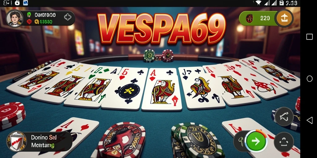 Tampilan gameplay domino seru dalam VESPA69.
